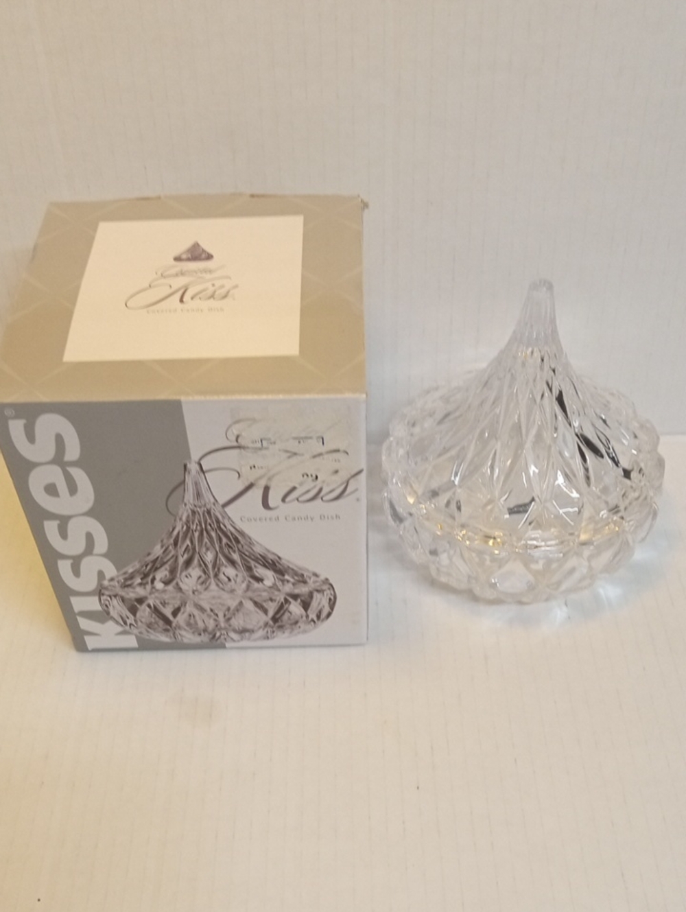 Hershey's Kisses Crystal Candy Dish Shannon Crystal Designs by Godinger 6" tall